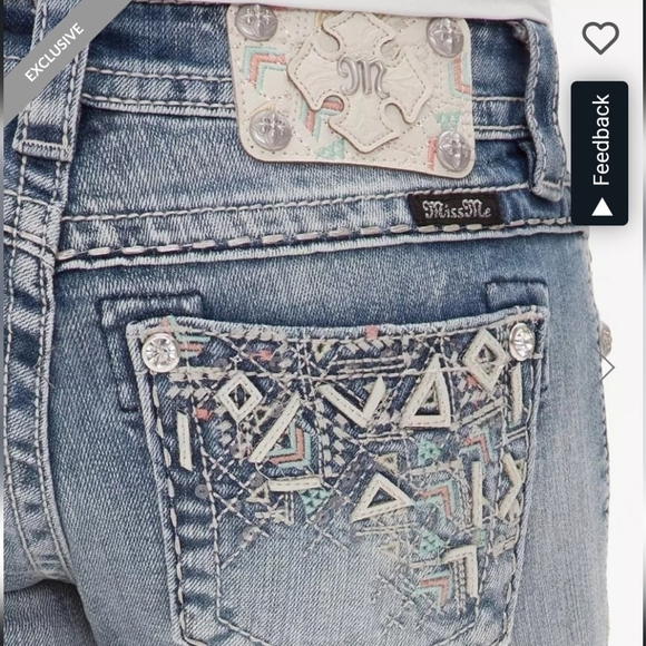 Miss Me JE8131C Embellished  Signature Cropped Skinny Jeans Size 26 - Picture 3 of 16